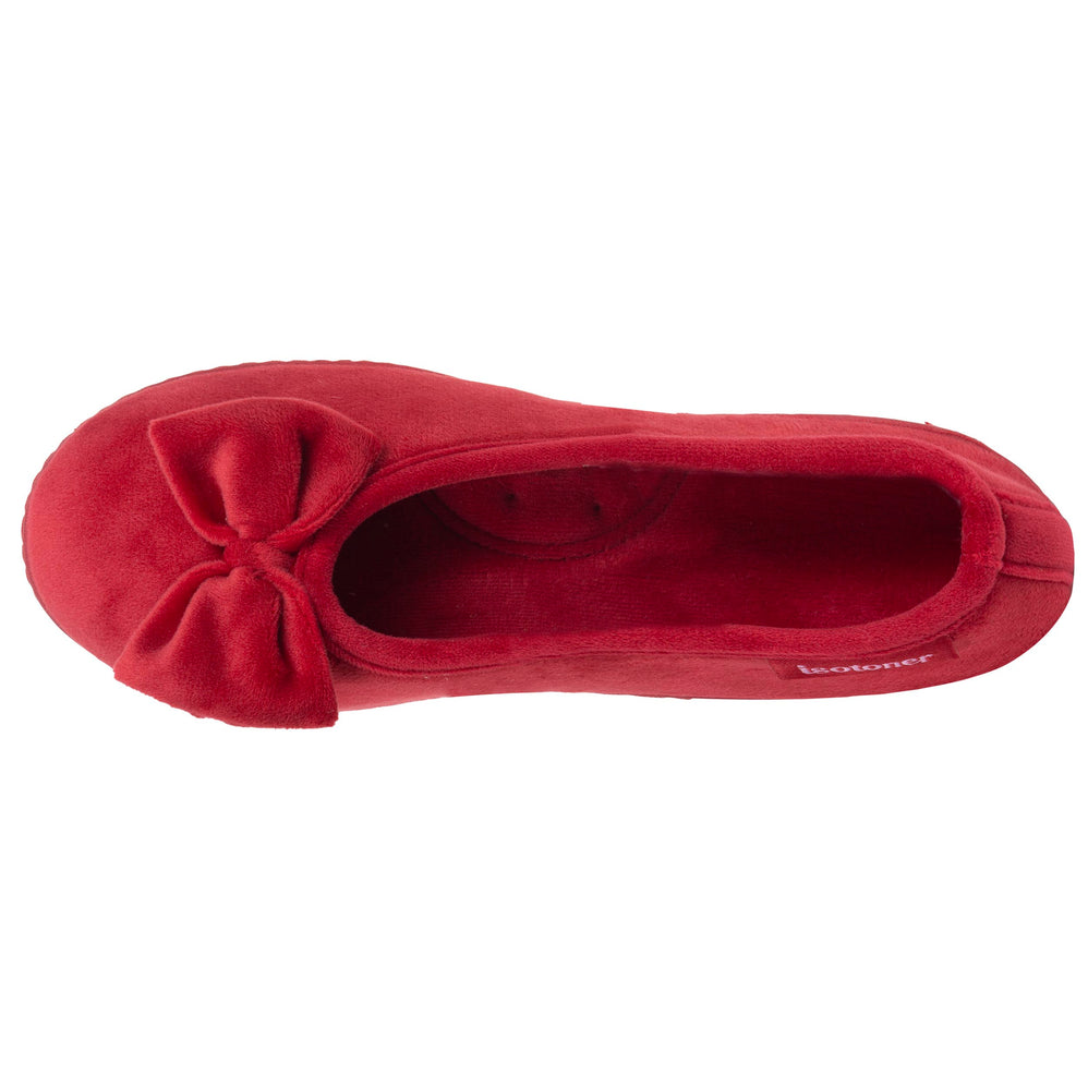Zapatillas de casa Bailarinas Mujer Nudo Rojo - Isotoner