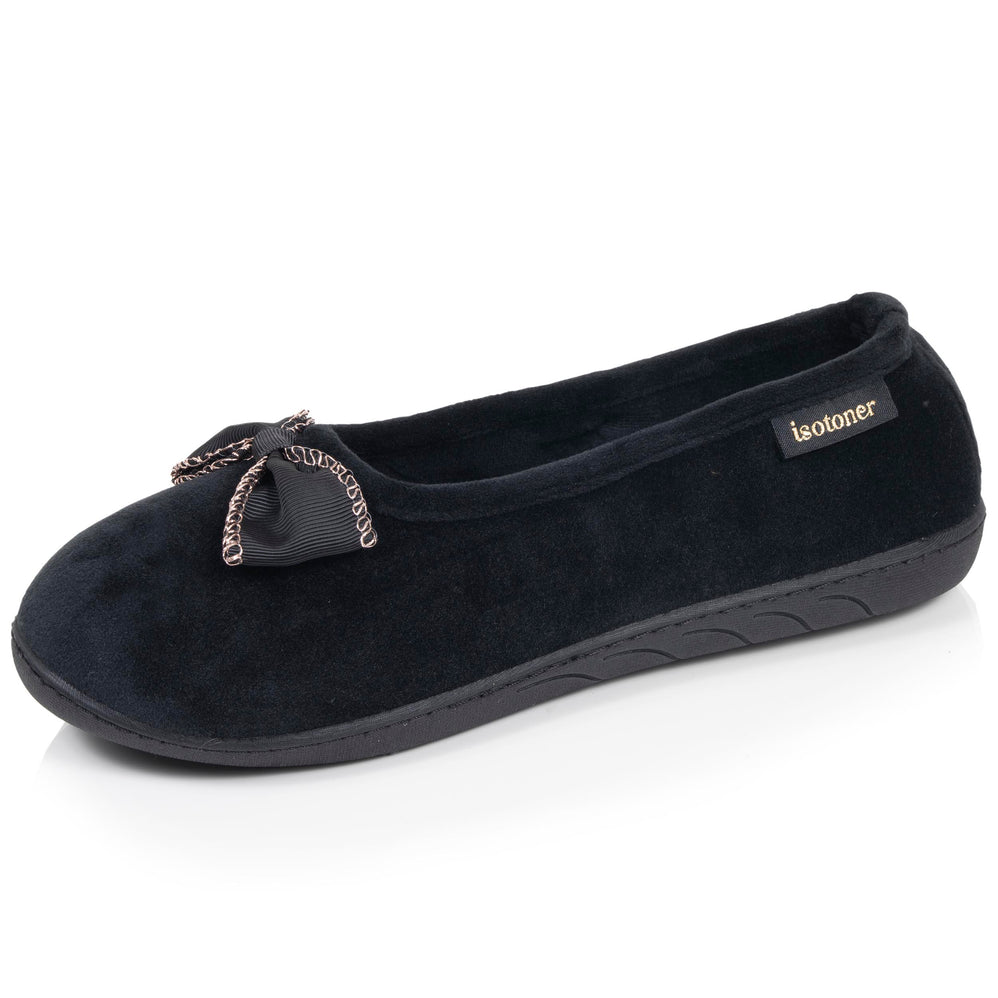 Zapatillas de casa Bailarinas Mujer Negro cadena - Isotoner