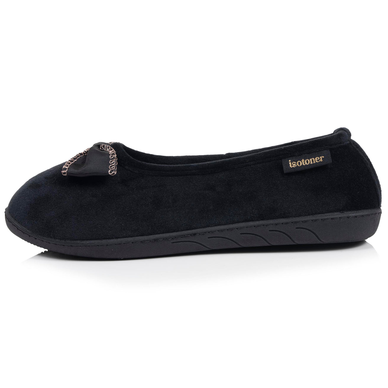 Zapatillas de casa Bailarinas Mujer Negro cadena