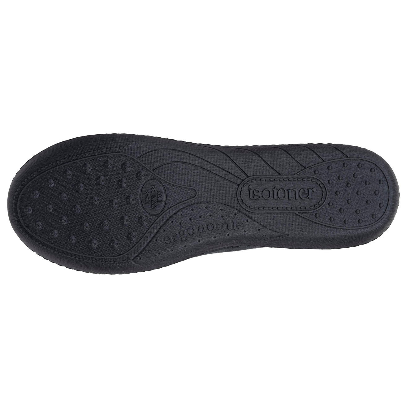 Zapatillas de casa Bailarinas Mujer Negro cadena