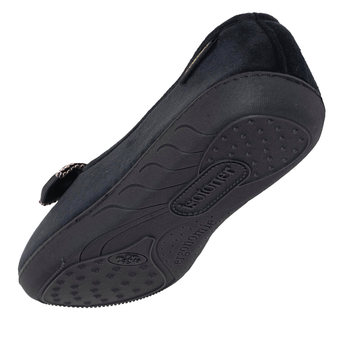 Zapatillas de casa Bailarinas Mujer Negro cadena