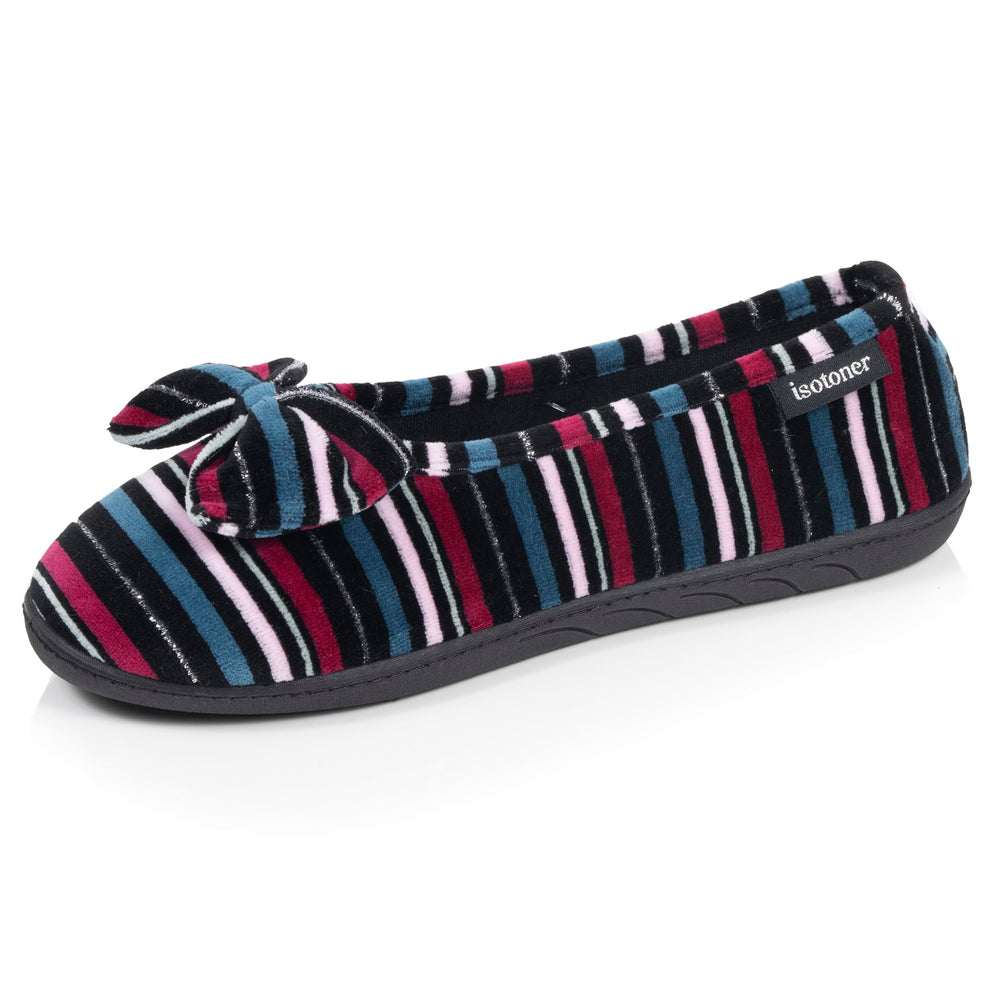 Zapatillas de casa Bailarinas Mujer Rayas pato - Isotoner