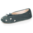 Zapatillas de casa Bailarinas Mujer Gran Lazo Salvia