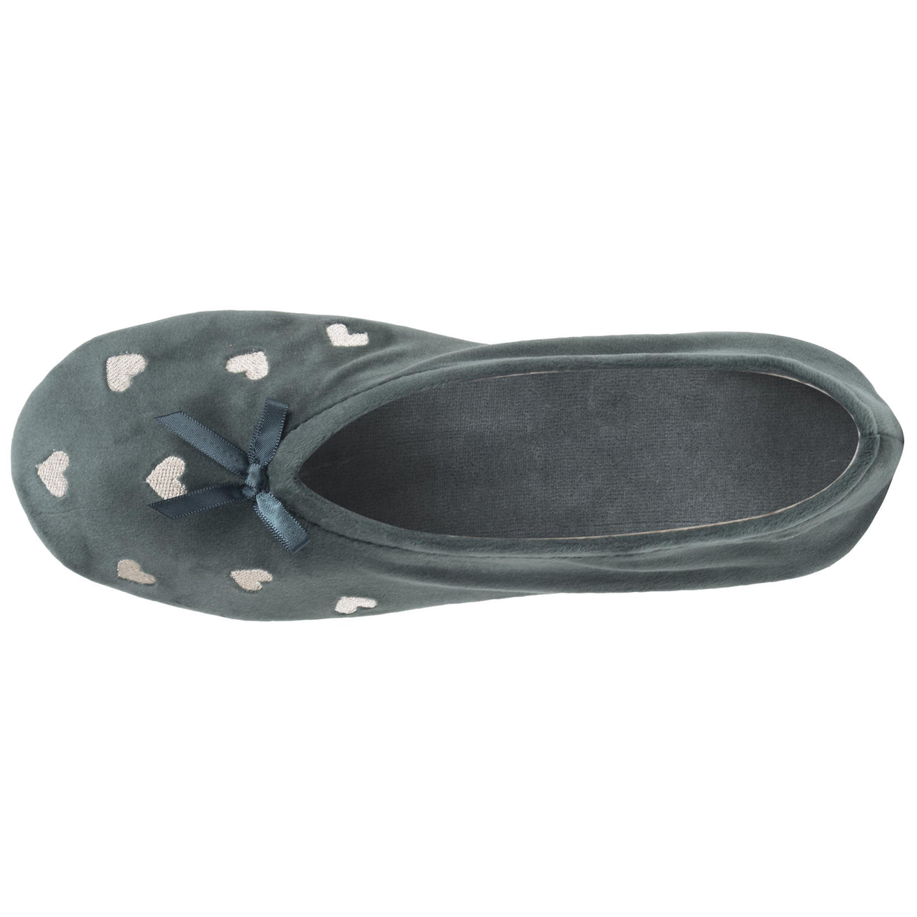 Zapatillas de casa Bailarinas Mujer Gran Lazo Salvia