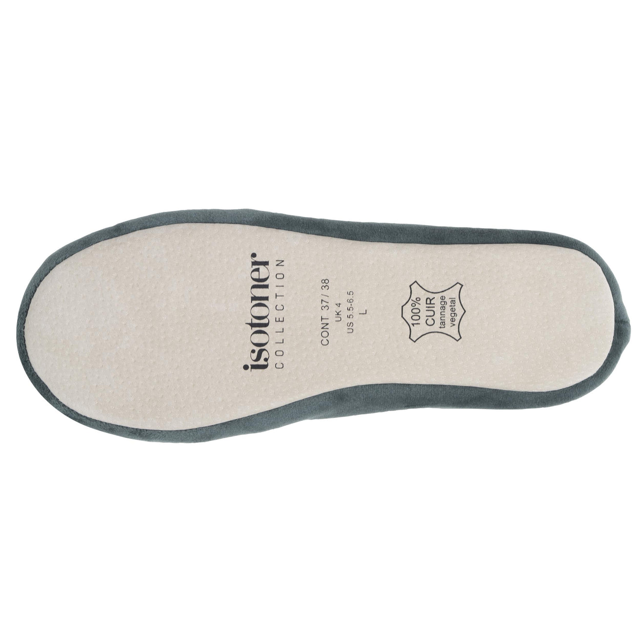 Zapatillas de casa Bailarinas Mujer Gran Lazo Salvia