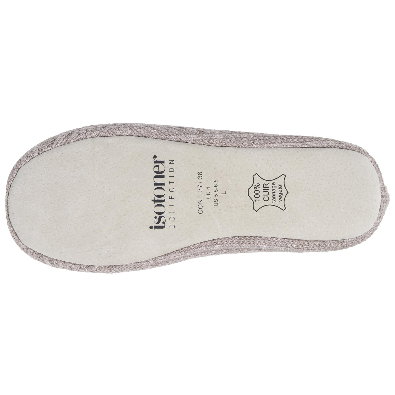 Zapatillas de casa Bailarinas Mujer Gran Lazo Topo