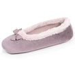 Zapatillas de casa Bailarinas Mujer Terciopelo Topo