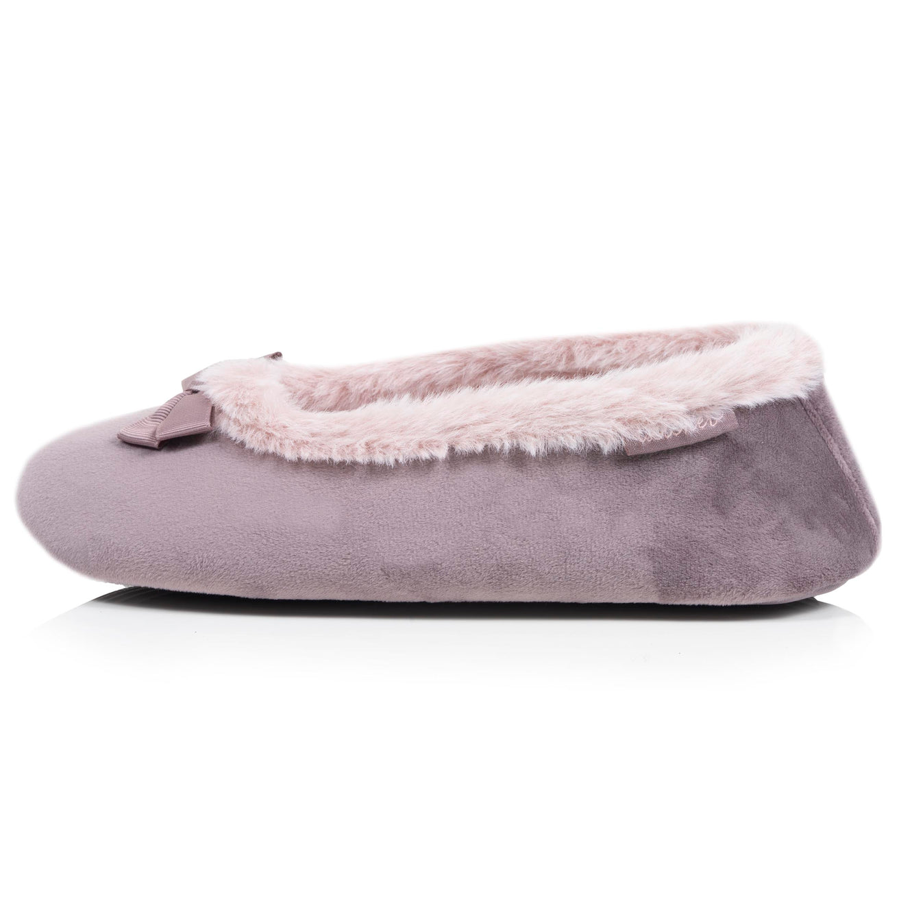 Zapatillas de casa Bailarinas Mujer Terciopelo Topo