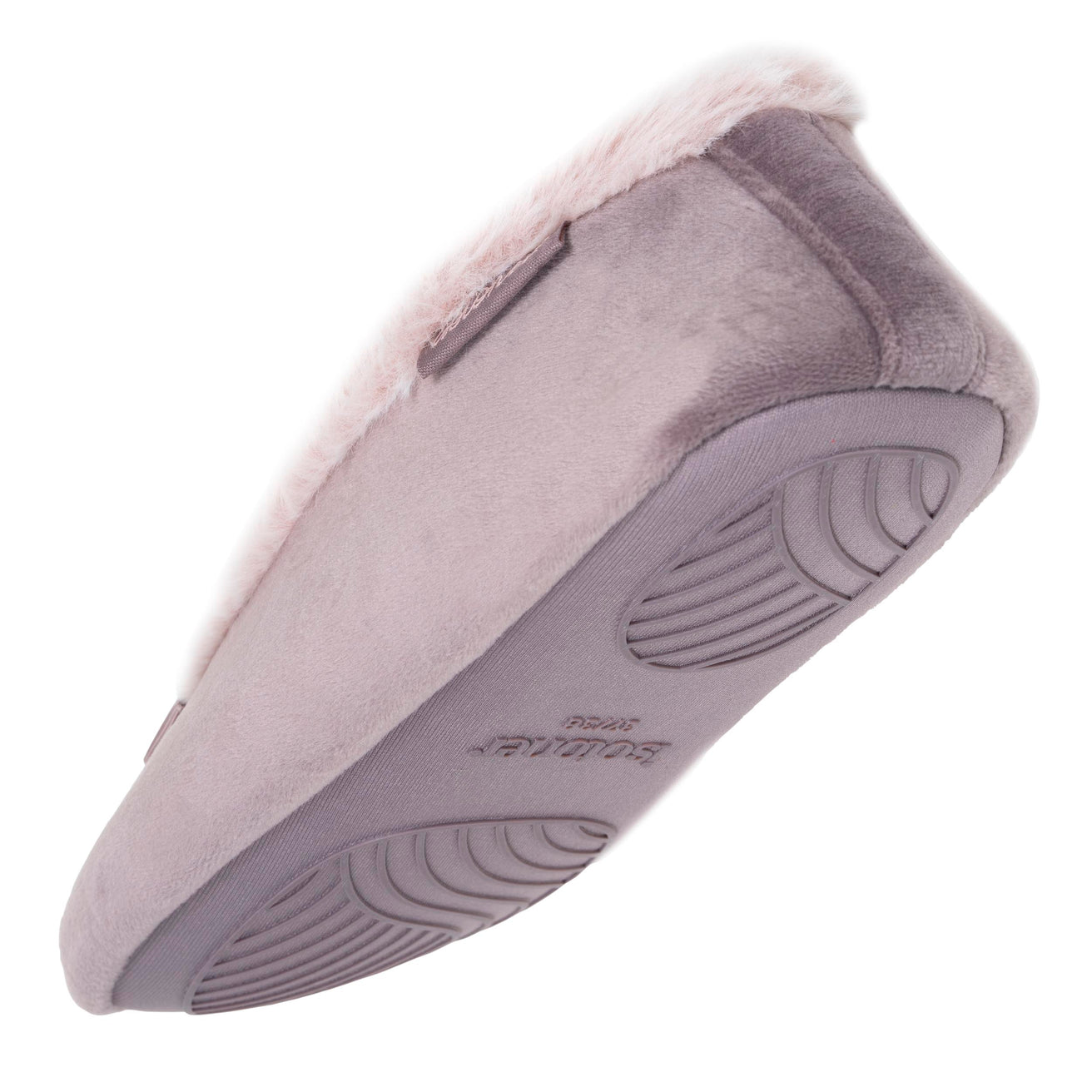 Zapatillas de casa Bailarinas Mujer Terciopelo Topo