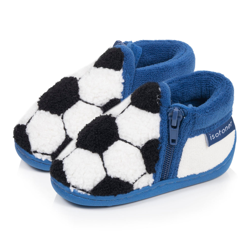 Zapatillas de casa botines cremallera Bebé Azul - Isotoner