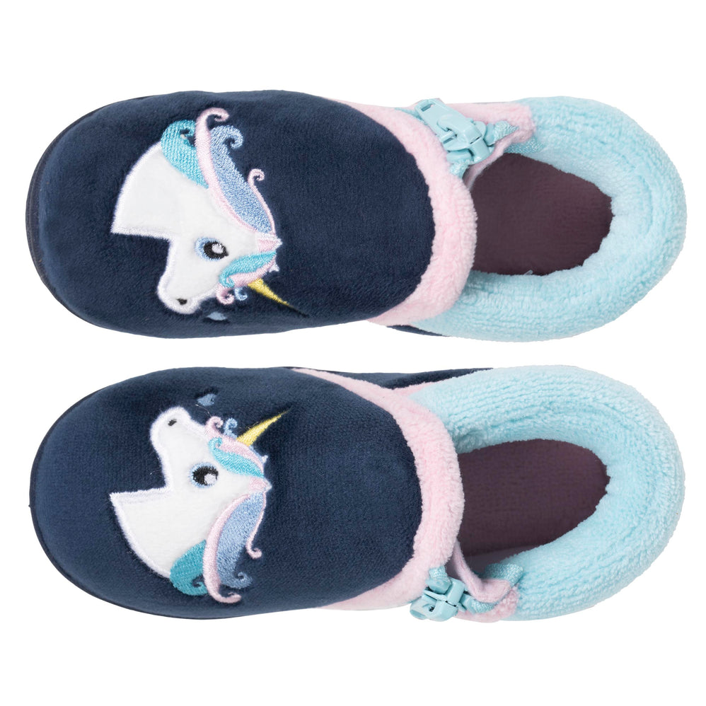 Zapatillas de casa botines cremallera Bebé Marino - Isotoner