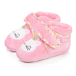 Zapatillas de casa botines velcro Bebé Rosa