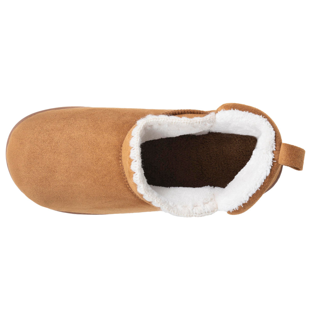 Zapatillas de casa botines Mujer Camel bordados - Isotoner