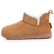 Zapatillas de casa botines Mujer Camel bordados
