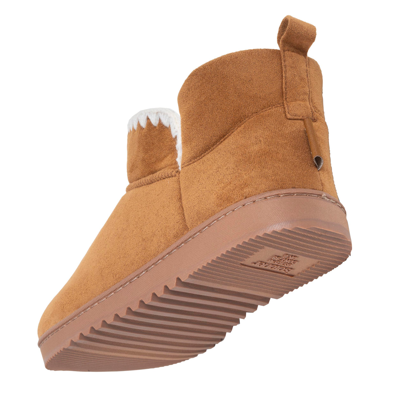 Zapatillas de casa botines Mujer Camel bordados