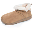 Zapatillas de casa botines cuero Mujer Camel
