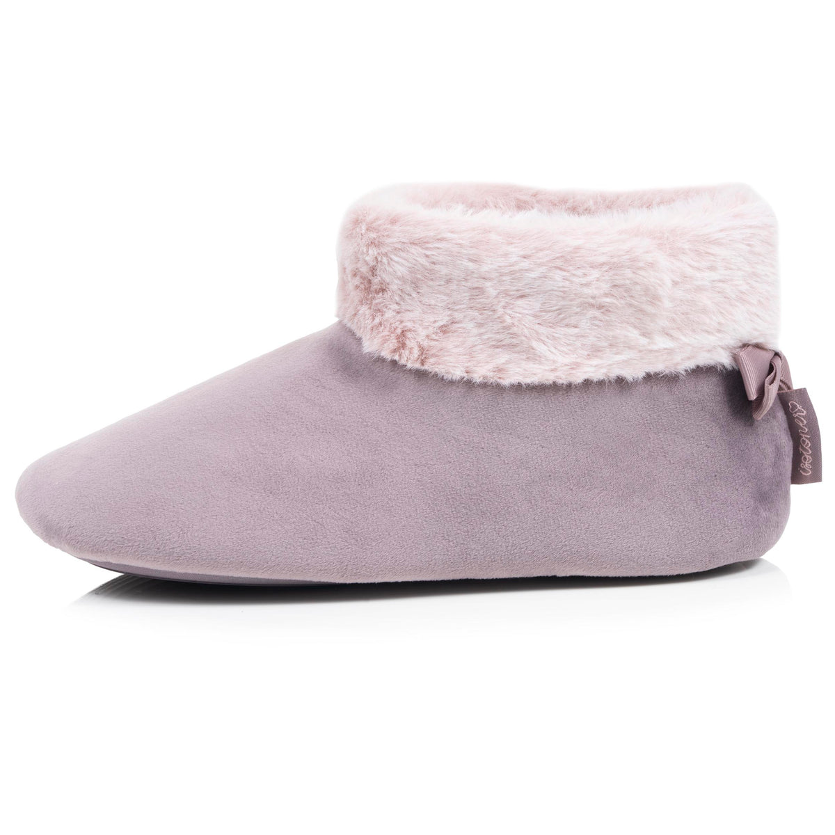 Zapatillas de casa Botines Mujer microvellón Topo