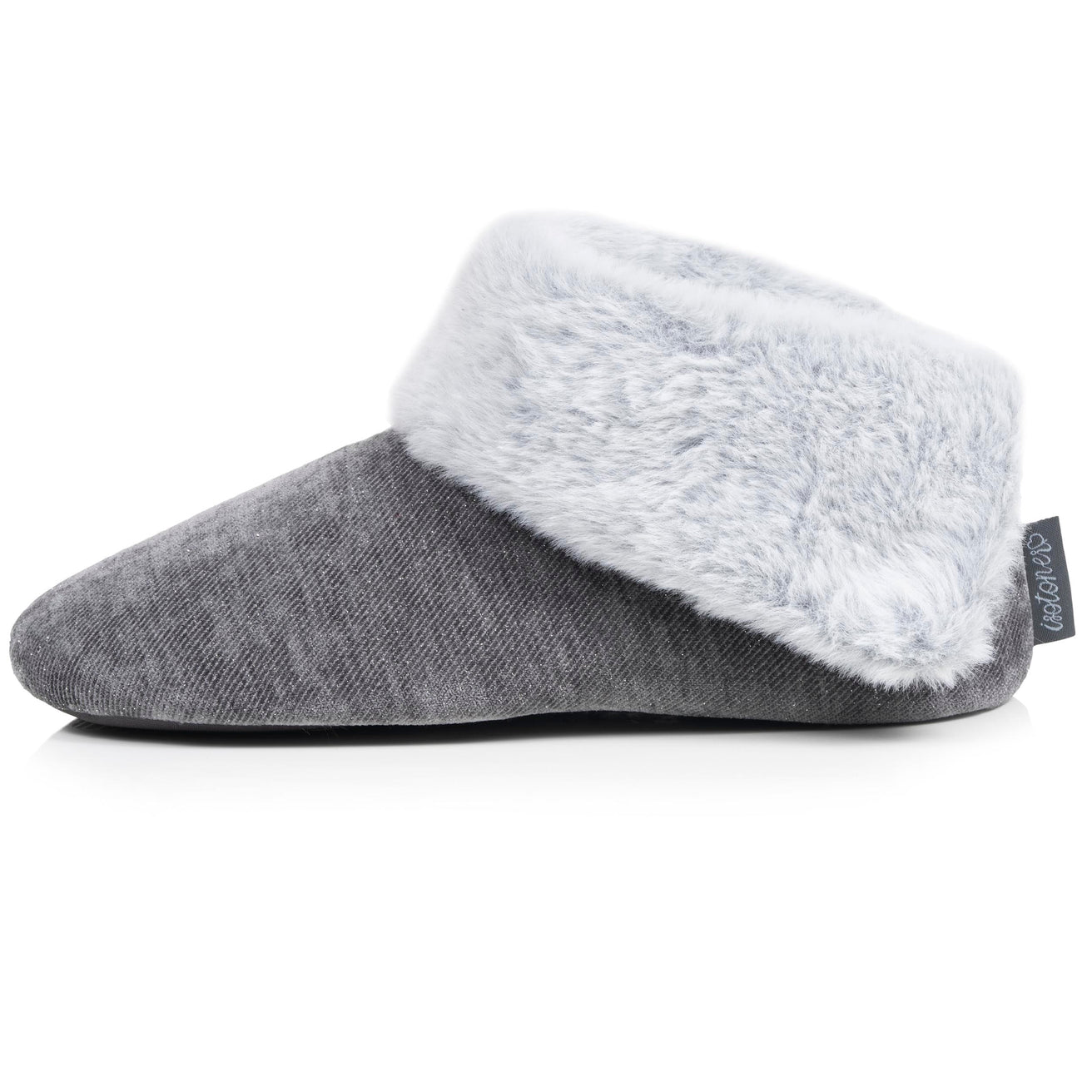 Zapatillas de casa Botines Mujer purpurina Gris oscuro
