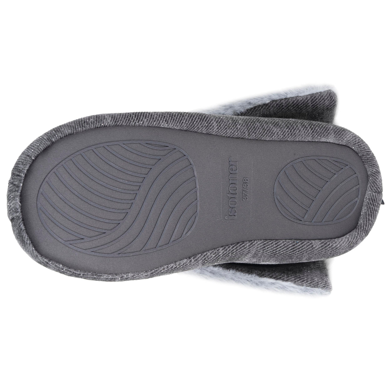 Zapatillas de casa Botines Mujer purpurina Gris oscuro