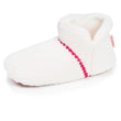 Zapatillas de casa Botines Mujer sherpa lama Marfíl