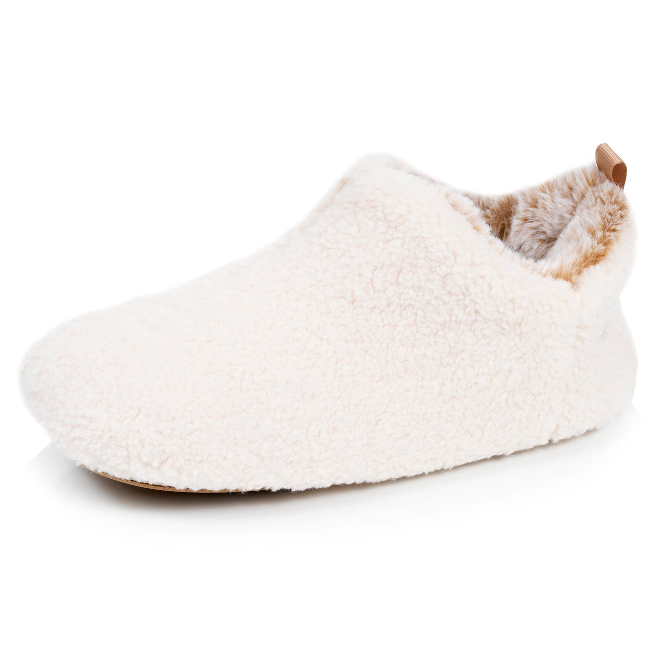 Zapatillas de casa botines bajos Mujer Marfíl