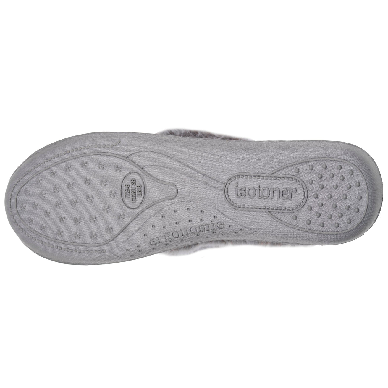 Zapatillas de casa Cerradas Mujer Relieve Gris