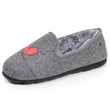 Zapatillas de casa Cerradas Mujer Gris/Rojo