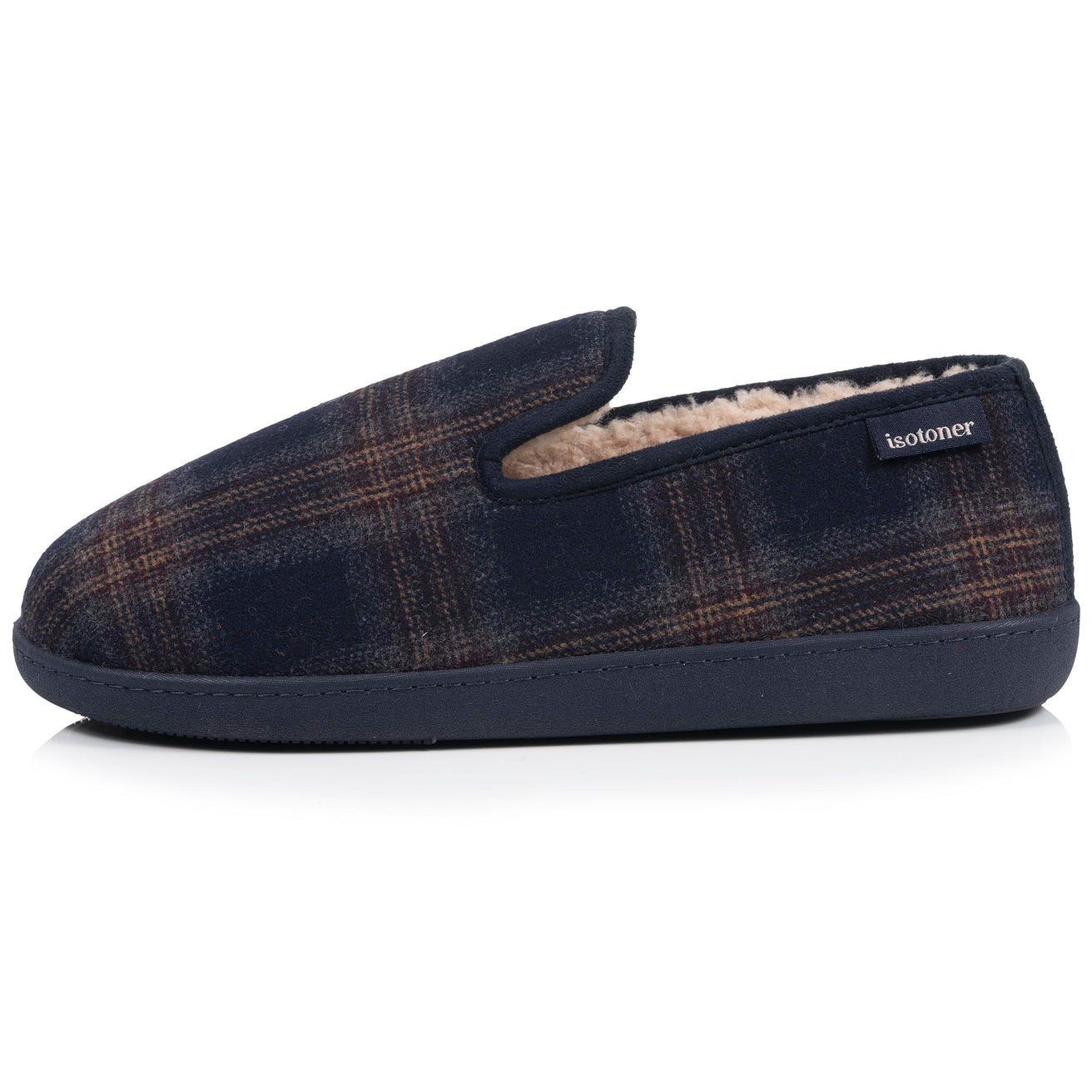Zapatillas de casa Cerradas Hombre Tartán Marino