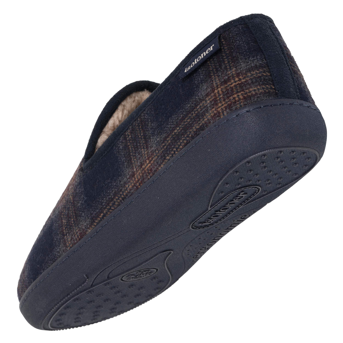 Zapatillas de casa Cerradas Hombre Tartán Marino