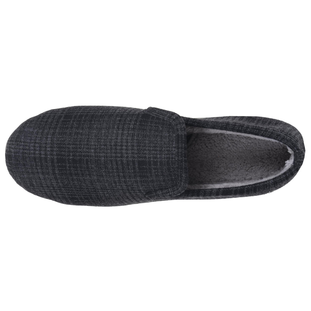 Zapatillas de casa Cerradas Hombre Tartán Negro - Isotoner