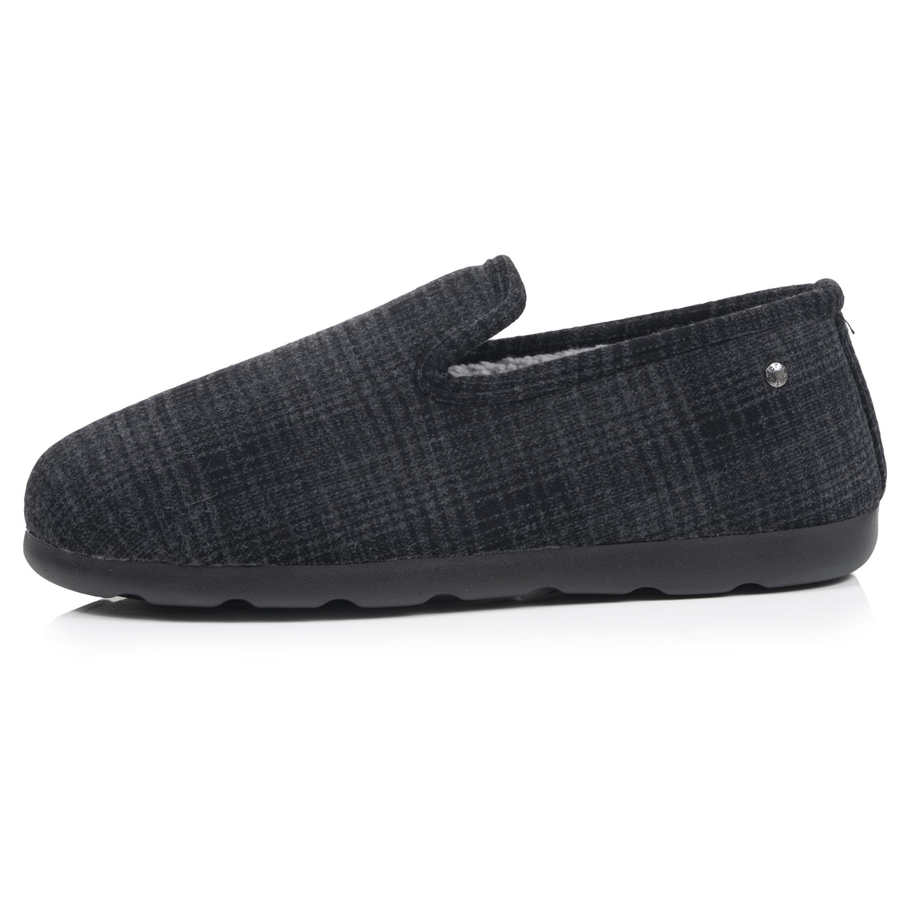 Zapatillas de casa Cerradas Hombre Tartán Negro
