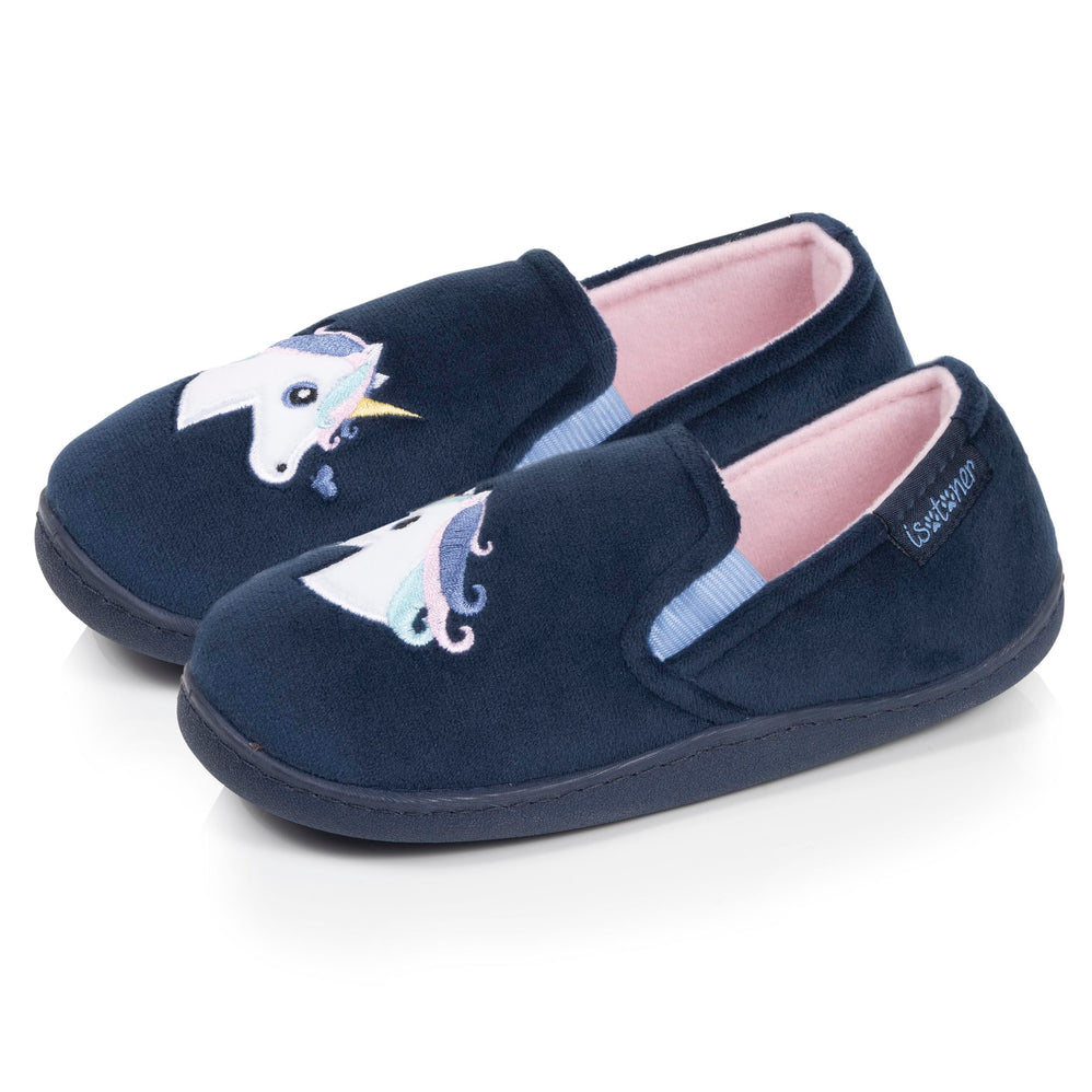 Zapatillas de casa mocasines Niños Marino - Isotoner