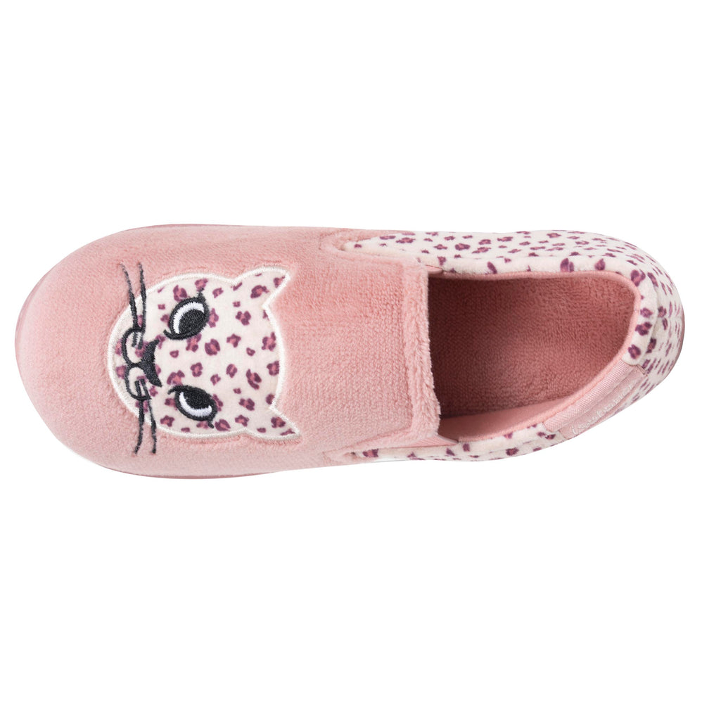 Zapatillas de casa mocasines Niños Rosa leopardo - Isotoner