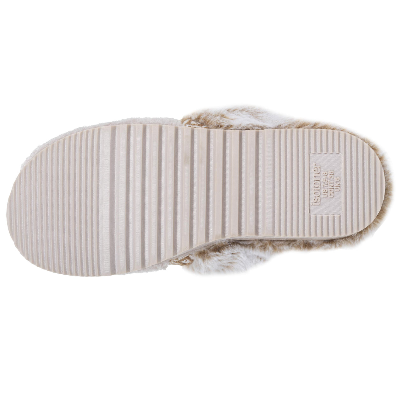 Chaussons Mules crantées Femme Beige