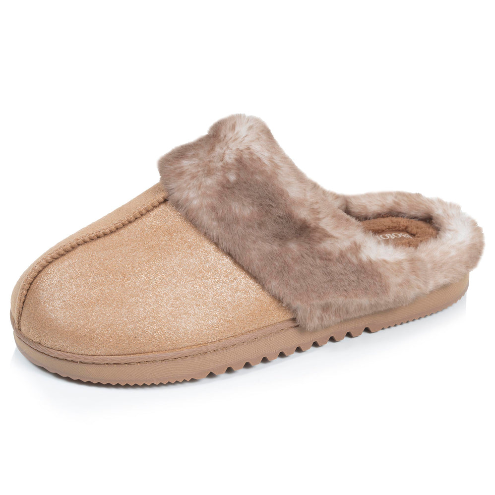 Chaussons Mules crantées Femme Camel - Isotoner