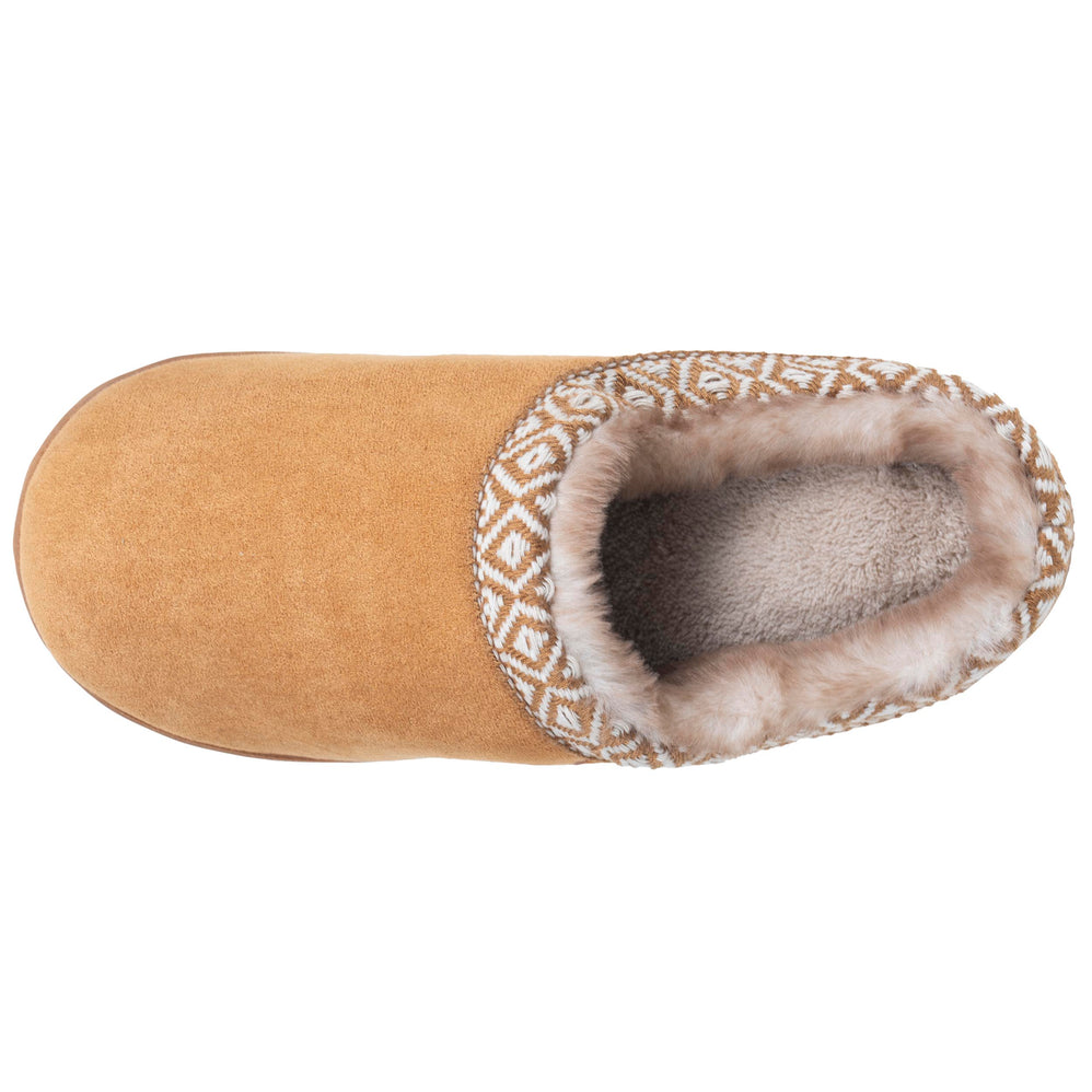 Zapatillas de casa Chinelas plataforma Mujer Camel ribete - Isotoner