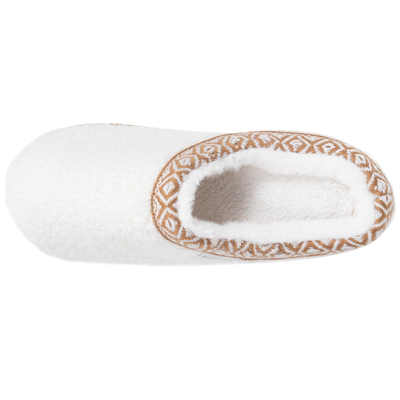 Zapatillas de casa Chinelas plataforma Mujer Marfíl ribete