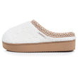 Zapatillas de casa Chinelas plataforma Mujer Marfíl ribete