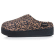 Zapatillas de casa Chinelas plataforma Mujer Leopardo oscuro