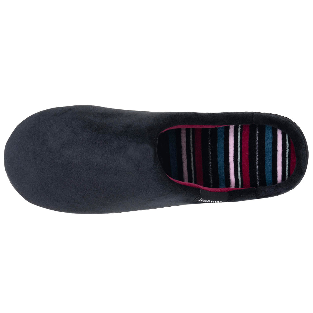Zapatillas de casa Chinelas Mujer Negro Rayas pato - Isotoner