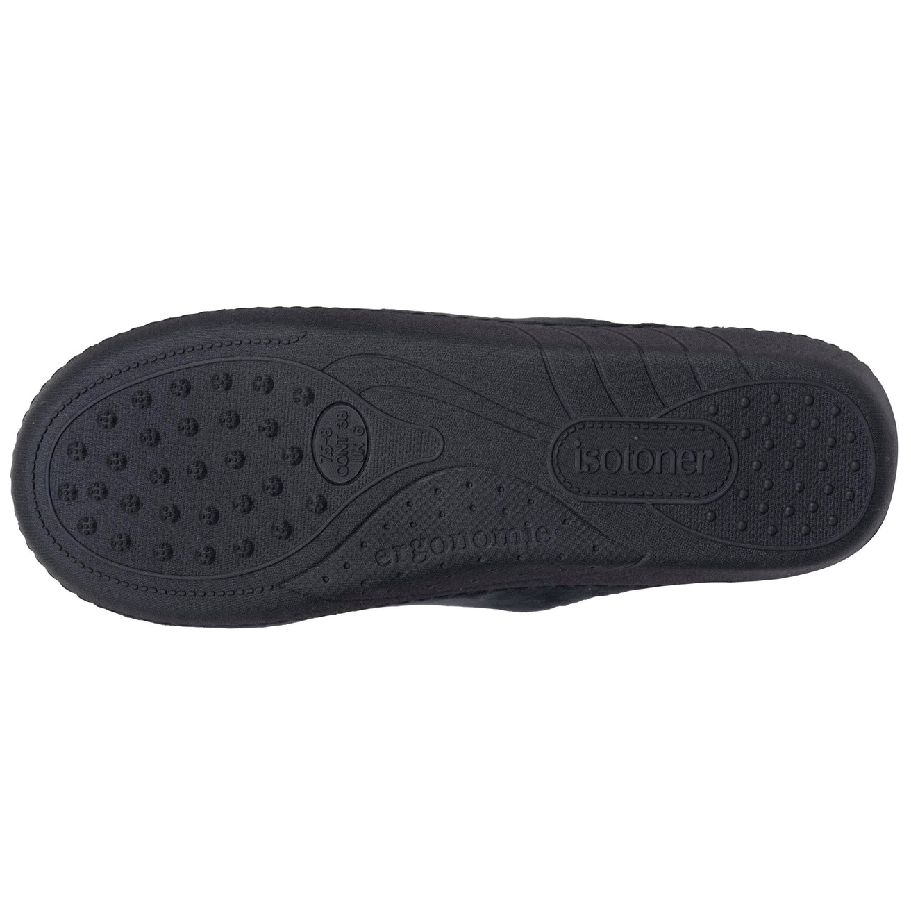 Zapatillas de casa Chinelas Mujer Negro Rayas pato