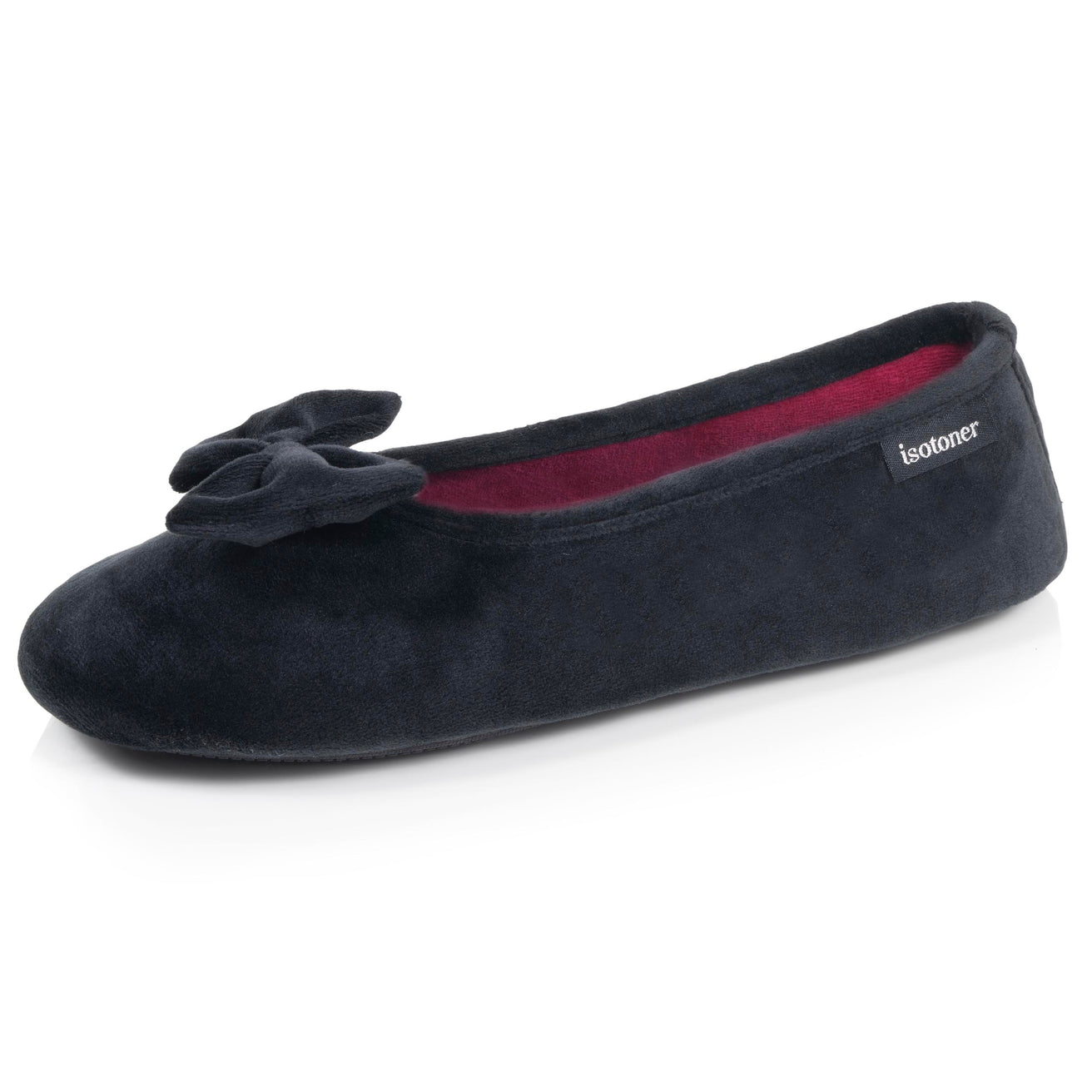 Chaussons Ballerines Femme Noir rayures