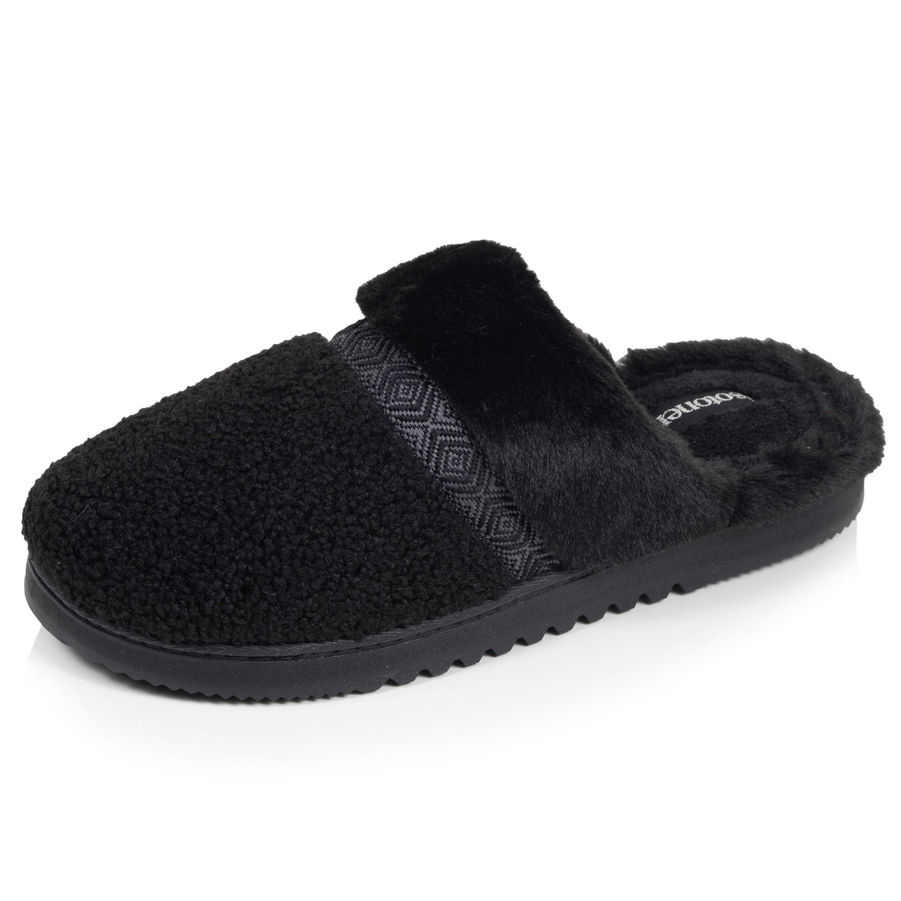 Zapatillas de casa Chinelas tacos Mujer Negro