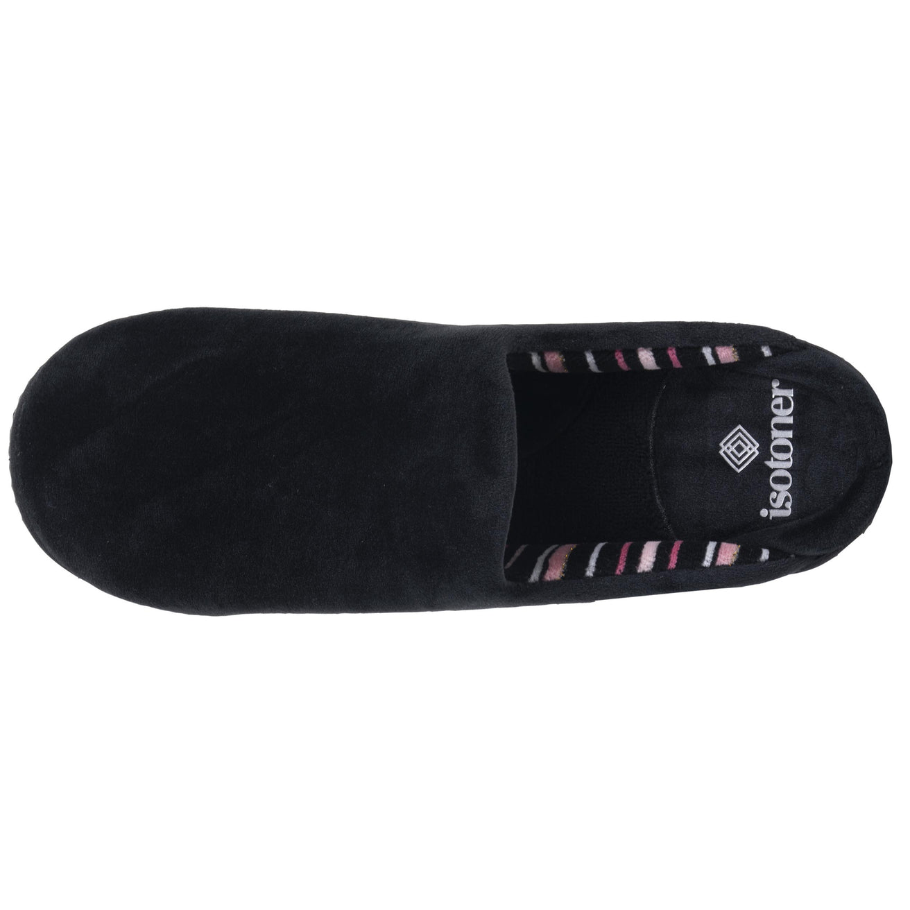 Zapatillas de casa Chinelas Mujer Negro Rayas rosas