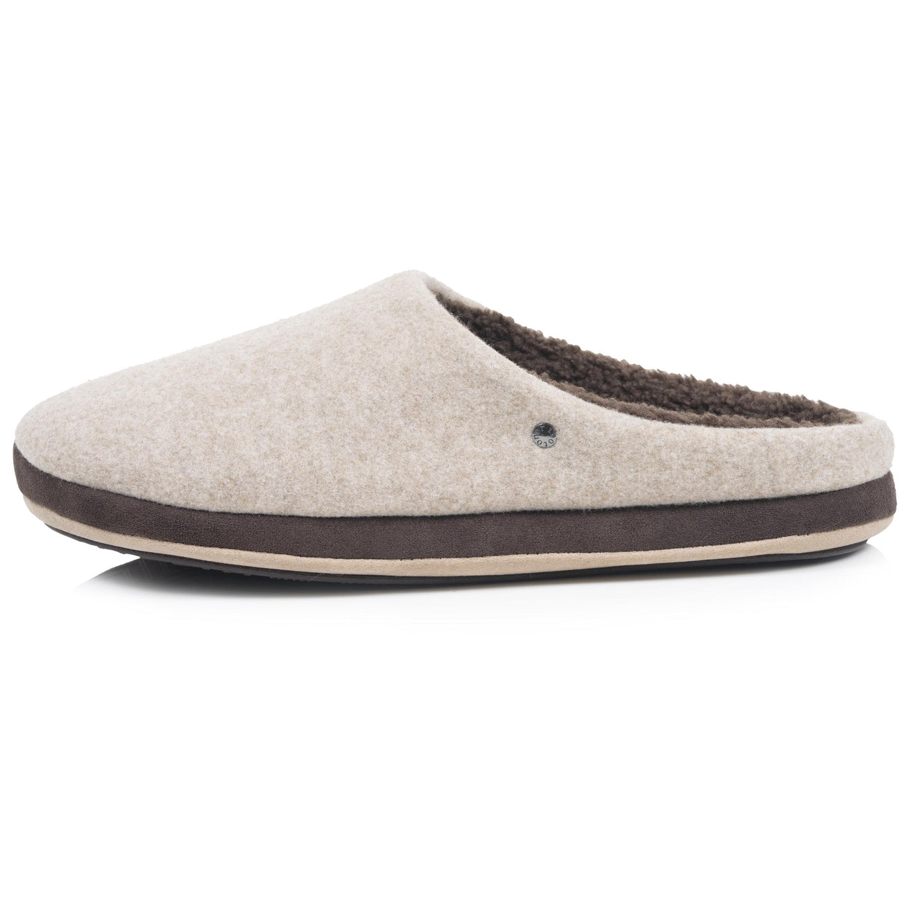 Zapatillas de casa chinelas Hombre fieltro Beige