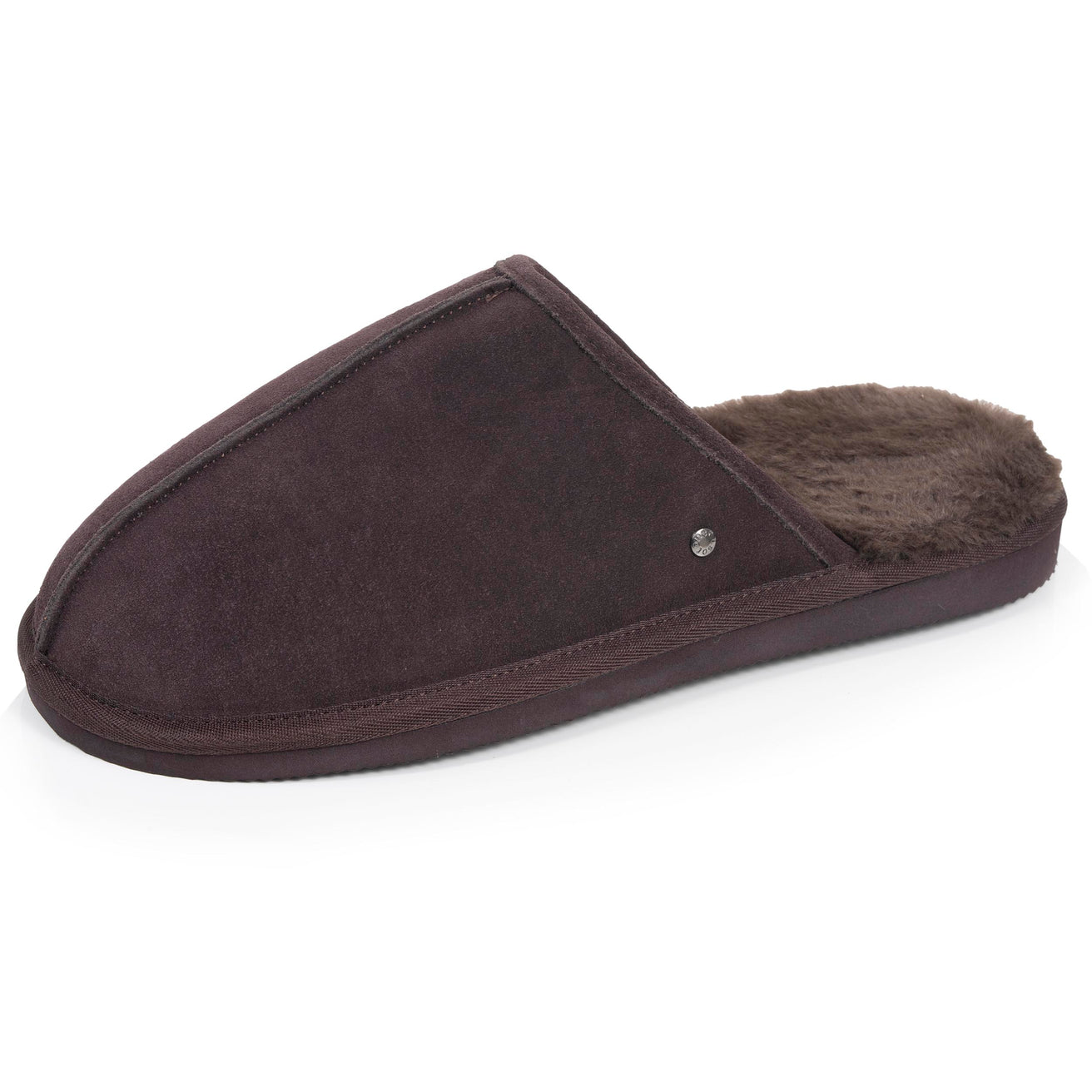 Zapatillas de casa chinelas Hombre Cuero Chocolate