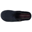 Zapatillas de casa Chinelas Hombre Negro Rayas burdeos