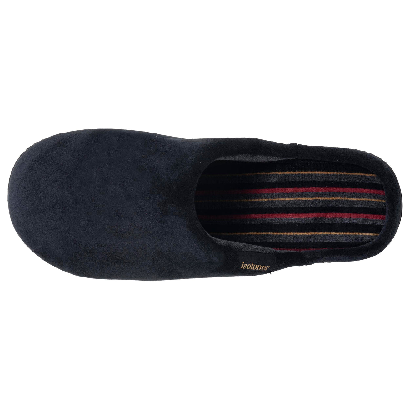 Zapatillas de casa Chinelas Hombre Negro Rayas burdeos
