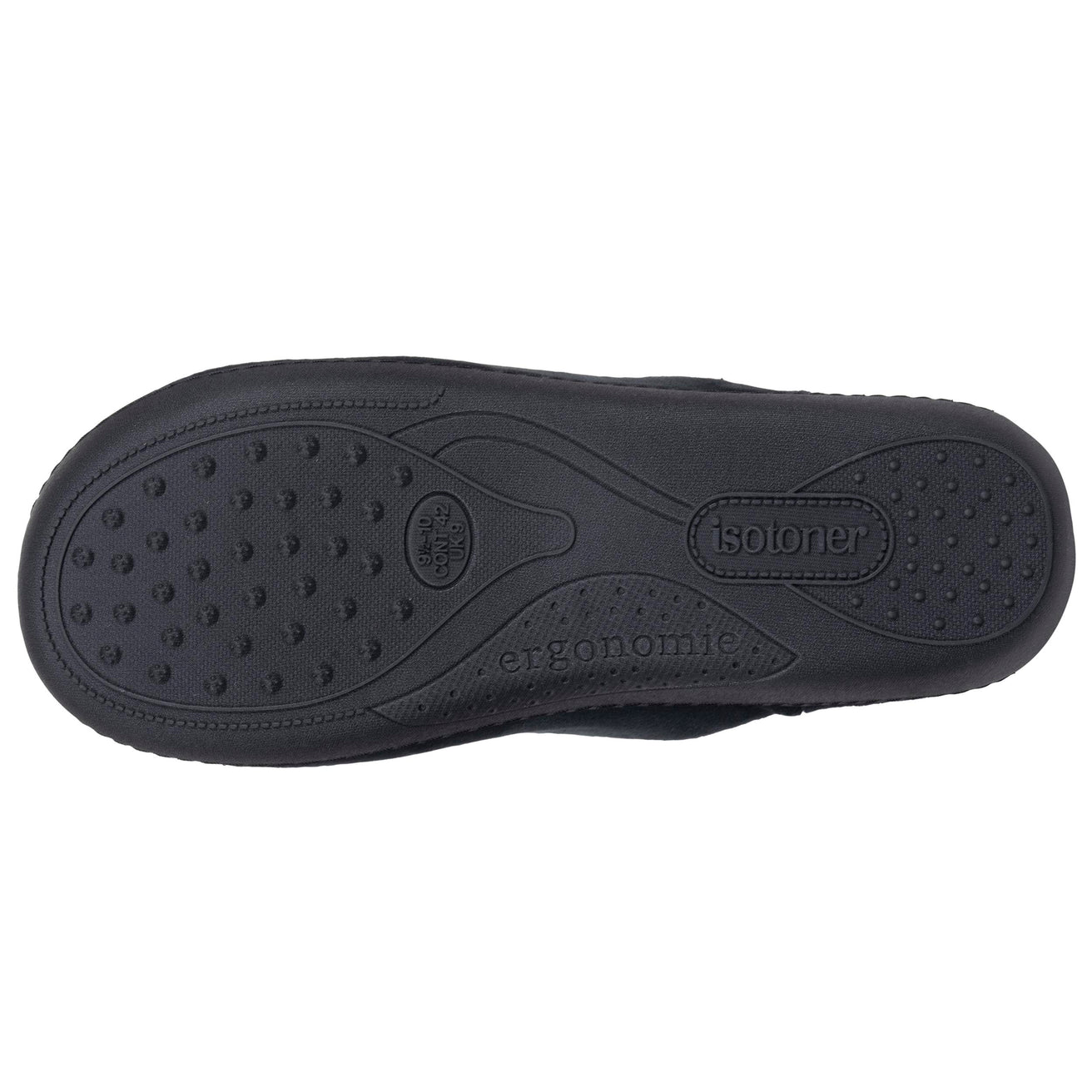 Zapatillas de casa Chinelas Hombre Negro Rayas burdeos