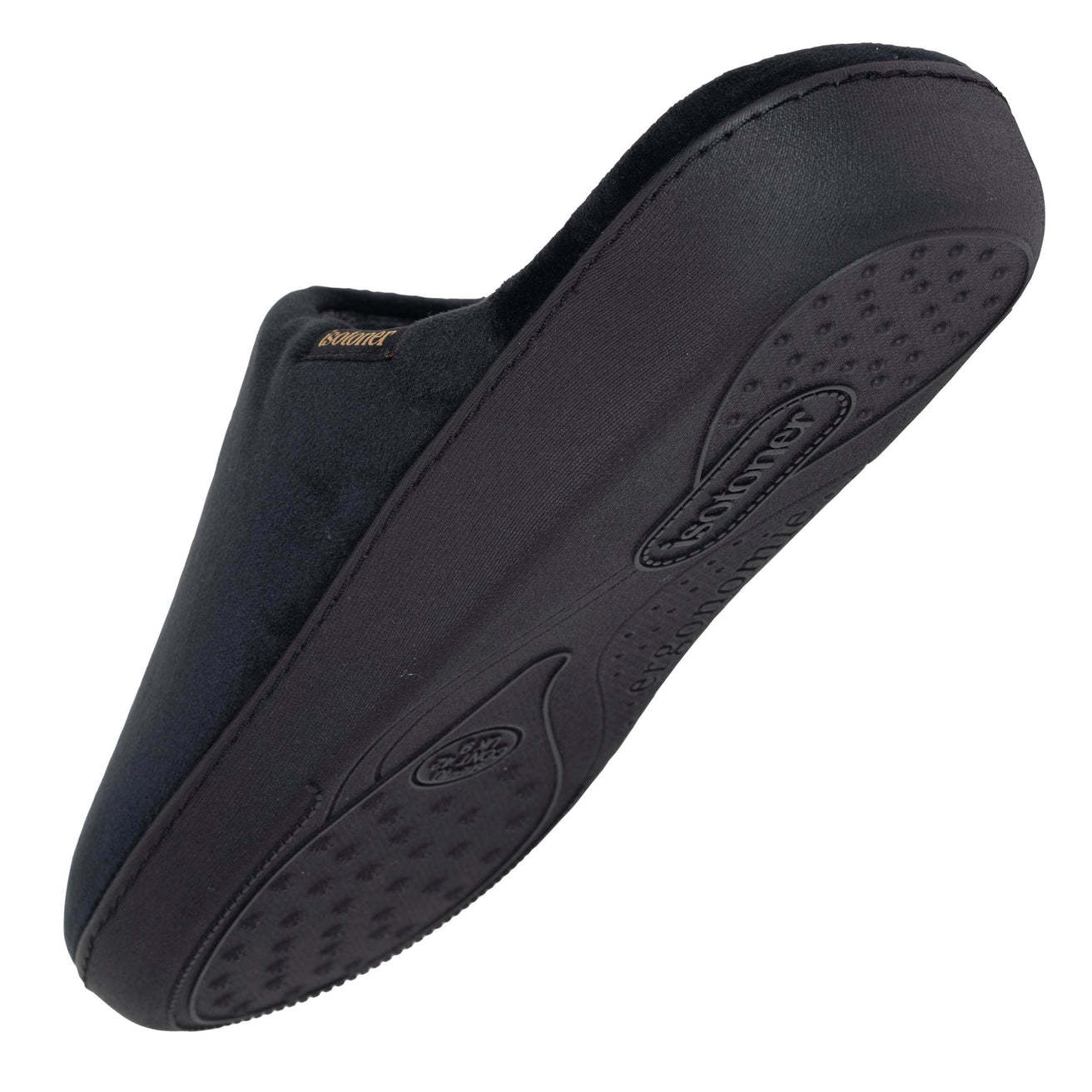 Zapatillas de casa Chinelas Hombre Negro Rayas burdeos